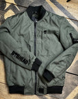 Motorcycle Jacket Protective Textile Alpha Bomber Green | Armored AAA