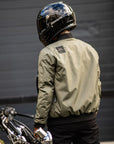 Motorcycle Jacket Protective Textile Alpha Bomber Green | Armored AAA