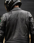 Leather Motorcycle Jacket Protective Brando Black | Armored AAA