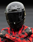 Motorcycle Helmet Reaper Black Fiberglass | DOT & ECE