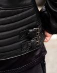 Leather Motorcycle Jacket Protective Brando Black | Armored AAA