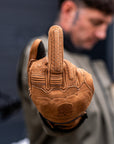 Motorcycle Glove Protective Reaper Leather Brown
