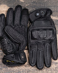 Motorcycle Glove Protective Reaper Leather Black
